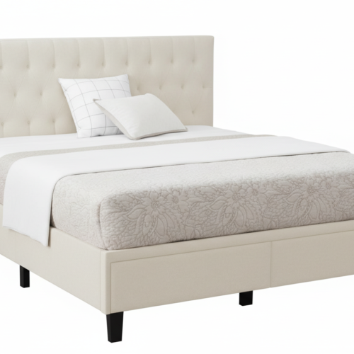 modern bed room furniture fabric wooden up holstered tufted bunk bed with drawers